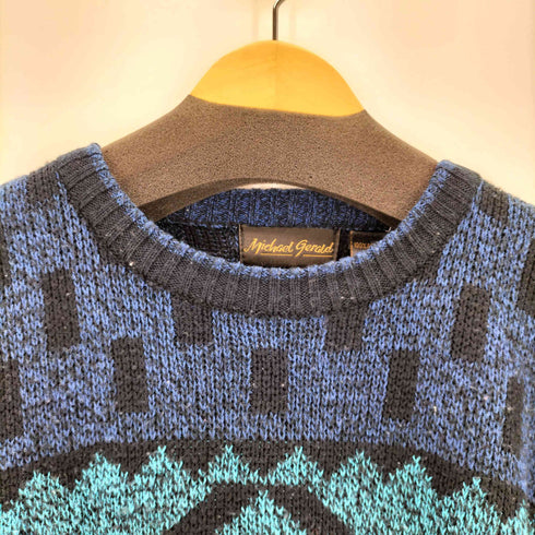 MICHAEL GERALD 韓国製 アーガイルアクリルニット メンズ import:M