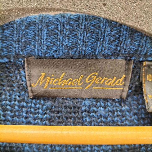 MICHAEL GERALD 韓国製 アーガイルアクリルニット メンズ import:M