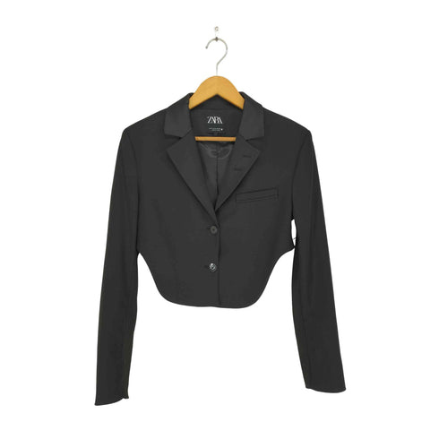 ザラ ZARA クロップド2Bテーラードジャケット レディース S