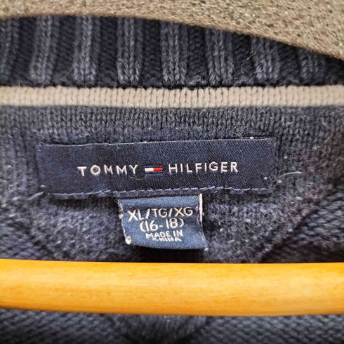 トミーヒルフィガー TOMMY HILFIGER コットンラグランニット レディース import:XL