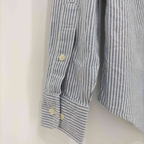 ブルックスブラザーズ BROOKS BROTHERS ストライプ柄 ゴールデンフリース刺繍 ロングスリーブボタンダウンシャツ メンズ import:M