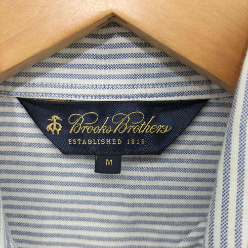 ブルックスブラザーズ BROOKS BROTHERS ストライプ柄 ゴールデンフリース刺繍 ロングスリーブボタンダウンシャツ メンズ import:M