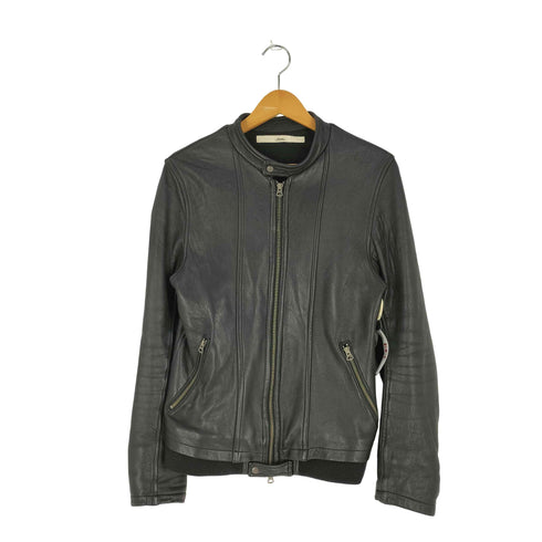 シャマ shama ダブルジップ ラムレザー シングルライダース メンズ 40