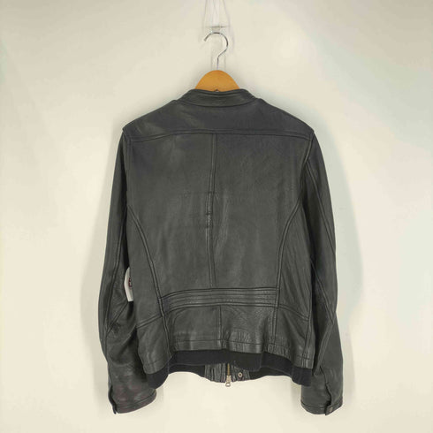 シャマ shama ダブルジップ ラムレザー シングルライダース メンズ 40