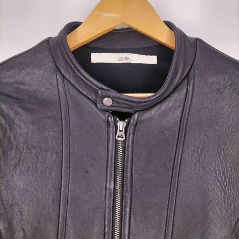 シャマ shama ダブルジップ ラムレザー シングルライダース メンズ 40