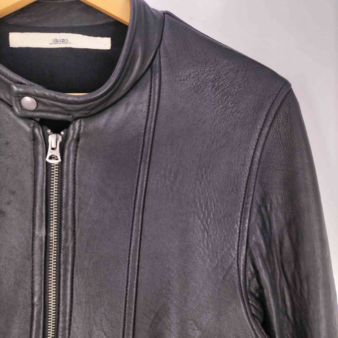 シャマ shama ダブルジップ ラムレザー シングルライダース メンズ 40