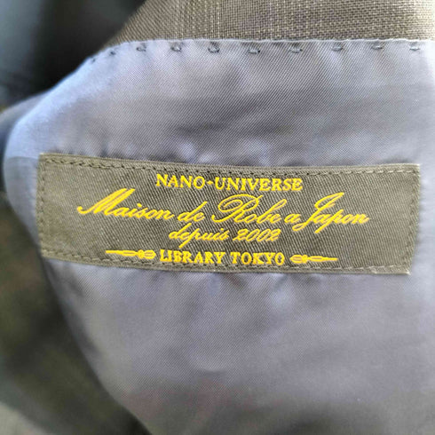 ナノユニバース NANO universe チェック テーラードジャケット パンツ セットアップ メンズ 46