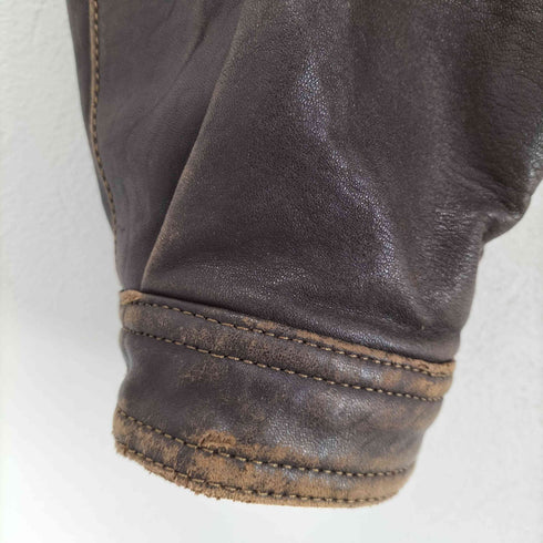 Elite real leather リアルレザーライダースジャケット メンズ LLL