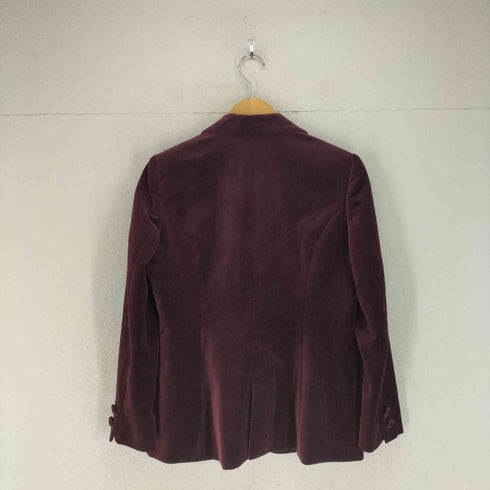 ハナエモリ HANAE MORI Deux ベロア2Bテーラードジャケット レディース 40
