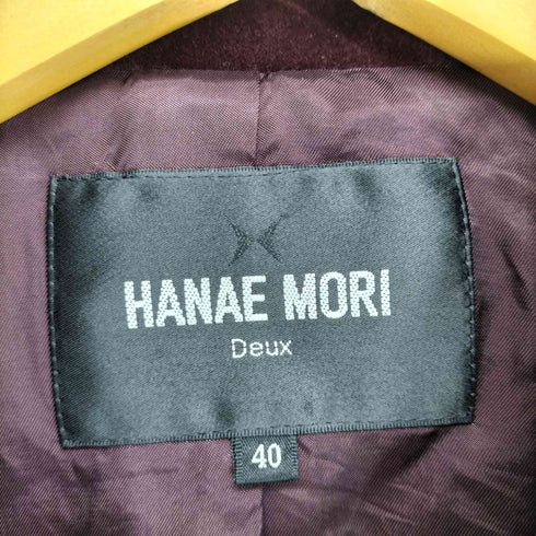 ハナエモリ HANAE MORI Deux ベロア2Bテーラードジャケット レディース 40