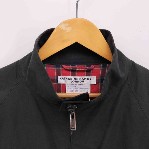 キャサリンハムネットロンドン KATHARINE HAMNETT LONDON 裏地 タータン チェック コットン リネン スイングトップ ハリントン ジャケット メンズ import:M