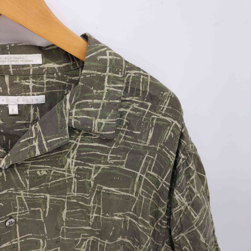 ペリーエリス PERRY ELLIS 90S 総柄 S/S シルクシャツ メンズ JPN:XL