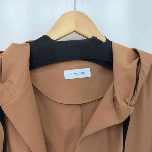 シンプリシテェ SIMPLICITE タスランフードロングコート レディース