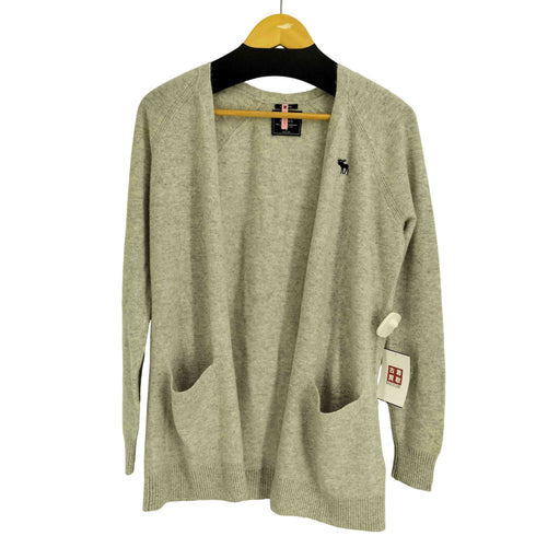 アバクロンビーアンドフィッチ Abercrombie & Fitch カシミヤ100 ボタンレス ニットカーディガン レディース import:S