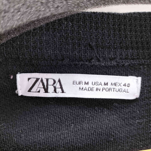 ザラ ZARA サーマルクルーネックTシャツ メンズ import:M