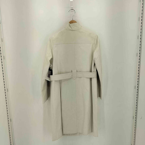 アクアスキュータム AQUASCUTUM ラムレザー スタンドカラーコート レディース 8