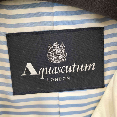 アクアスキュータム AQUASCUTUM ラムレザー スタンドカラーコート レディース 8