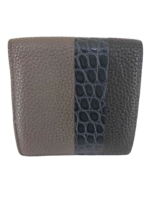 MAISON TAKUYA ALLIGATOR BLOOK PATTERN 二つ折り財布 メンズ