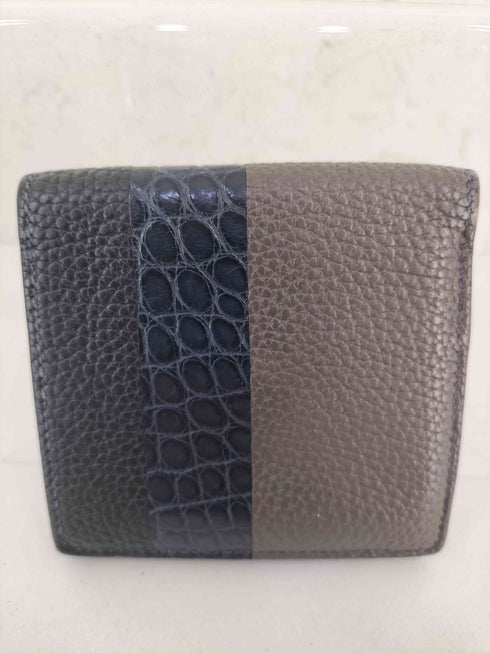 MAISON TAKUYA ALLIGATOR BLOOK PATTERN 二つ折り財布 メンズ