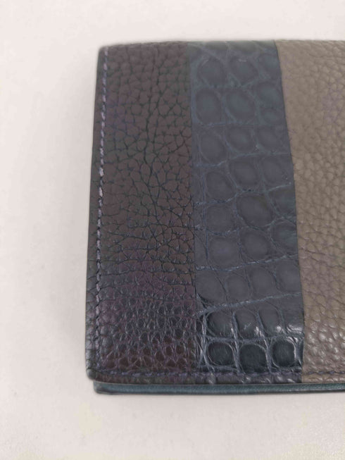 MAISON TAKUYA ALLIGATOR BLOOK PATTERN 二つ折り財布 メンズ