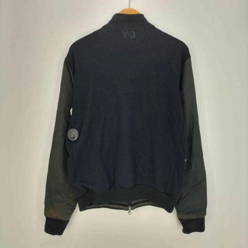 ワイスリー Y-3 ウール プリマロフト 袖切替 ダブルジップ スタジャン メンズ import:M