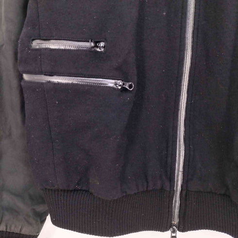 ワイスリー Y-3 ウール プリマロフト 袖切替 ダブルジップ スタジャン メンズ import:M