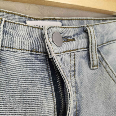 FOLLOWIN レースデザインフレアデニムパンツ Y2K レディース M