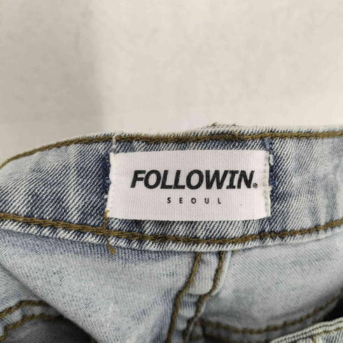 FOLLOWIN レースデザインフレアデニムパンツ Y2K レディース M
