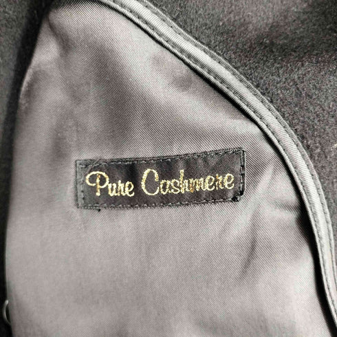 ピュア カシミヤ pure cashmere カシミヤ100比翼ステンカラーコート メンズ JPN:L