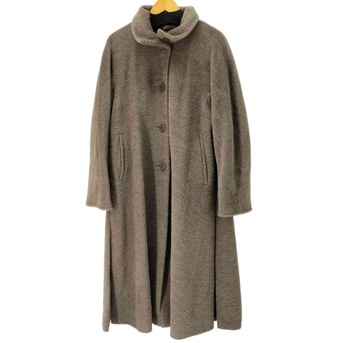 マックスマーラ MAX MARA 白タグ ウールアルパカ シャギーロングコート レディース J 40