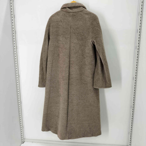 マックスマーラ MAX MARA 白タグ ウールアルパカ シャギーロングコート レディース J 40