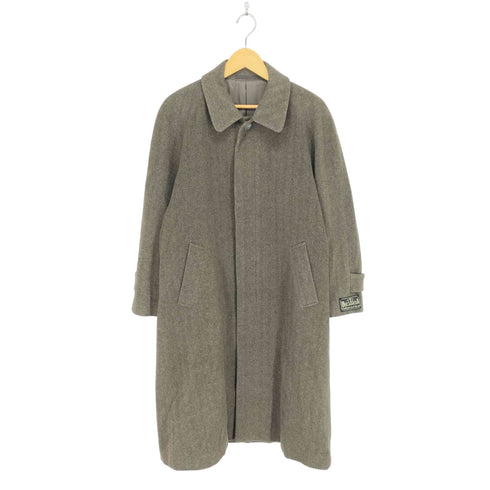 MEN’S CIRCLE カシミア混ヘリンボーン比翼ウールステンカラーコート メンズ JPN:L