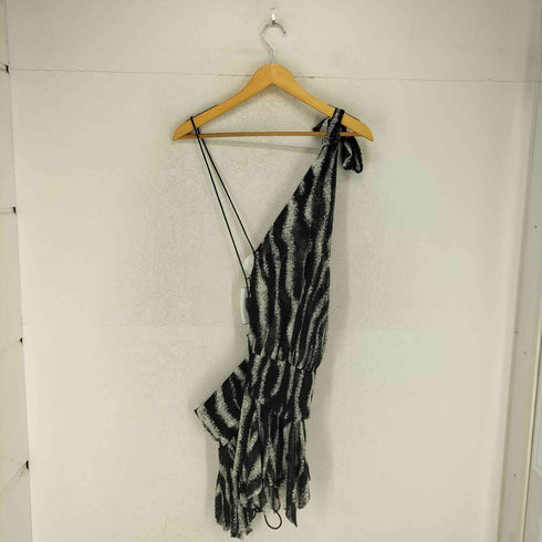 ALINNV STUDIO ゼブラ柄デザインワンピース Y2K レディース