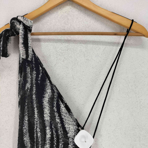 ALINNV STUDIO ゼブラ柄デザインワンピース Y2K レディース