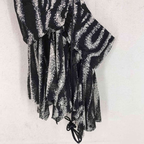 ALINNV STUDIO ゼブラ柄デザインワンピース Y2K レディース