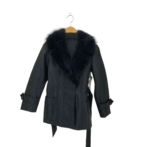 YORN boutique ファー レザーハーフコート レディース