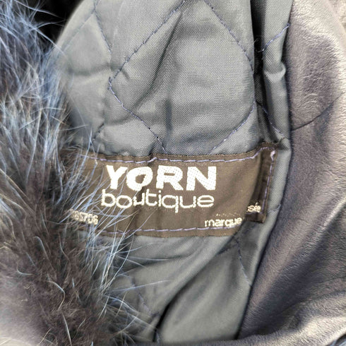 YORN boutique ファー レザーハーフコート レディース