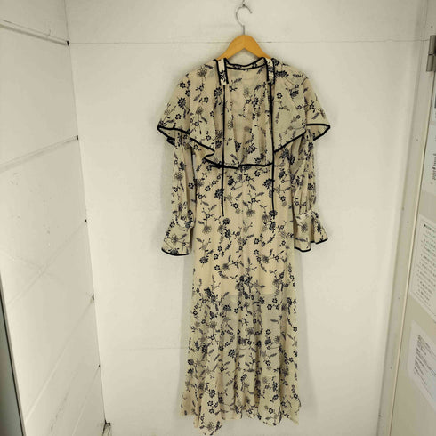 SINCETHEN 花柄ベロアマキシワンピース sweet レディース S