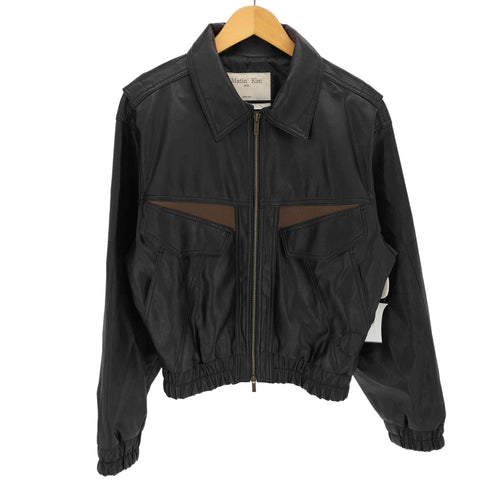 マーティンキム Matin Kim POCKET POINT WASHED LEATHER JUMPER レディース import:S