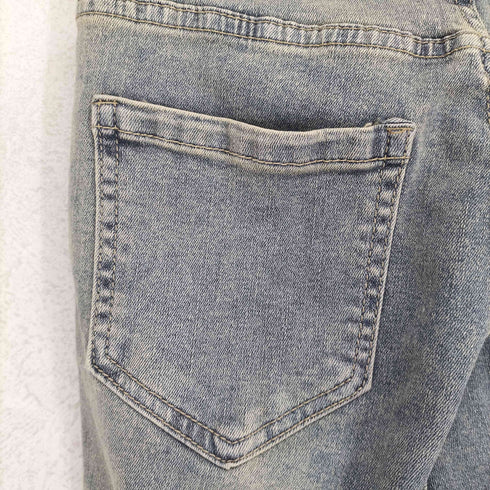 フリンジデザインフレアデニムパンツ Y2K レディース S