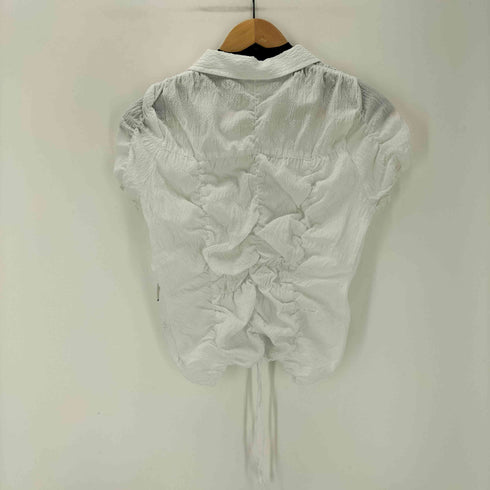 マウジー moussy 25SS SHIRRING RIBBON シャツ レディース FREE