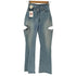 ウィルフリー willfully 22AW side notch asymmetry belt denim サイドノッチ アシンメトリー ベルト デニム パンツ レディース FREE