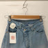 ウィルフリー willfully 22AW side notch asymmetry belt denim サイドノッチ アシンメトリー ベルト デニム パンツ レディース FREE