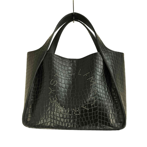 ステラマッカートニー STELLA McCARTNEY クロコ ラインストーン サークルロゴ 2WAY トートバッグ レディース