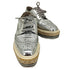 プラダ PRADA シルバー メタリック ウイングチップ シューズ レディース 35 1/2