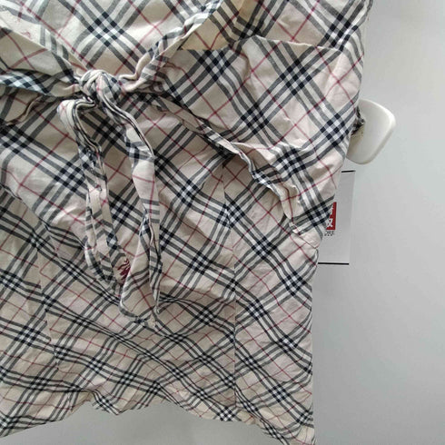 バーバリーブルーレーベル BURBERRY BLUE LABEL ノバチェック リボン キャミ トップス レディース 36