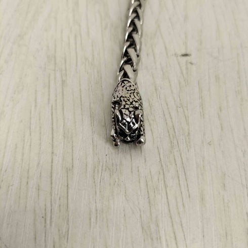 豹 双頭 シルバー ブレスレット メンズ