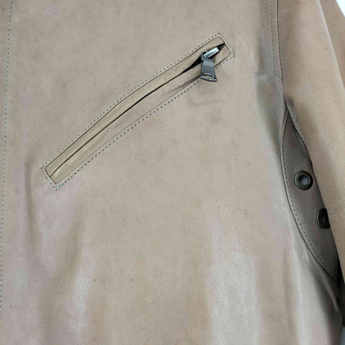 バナナリパブリック BANANA REPUBLIC ラムレザー シングル ライダースジャケット メンズ JPN:M