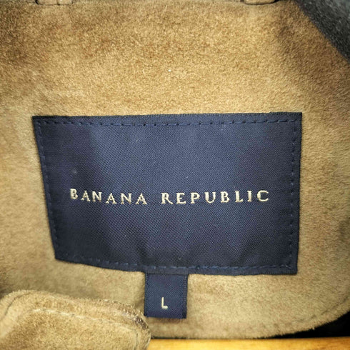 バナナリパブリック BANANA REPUBLIC スエードレザー シングルライダースジャケット メンズ JPN:L