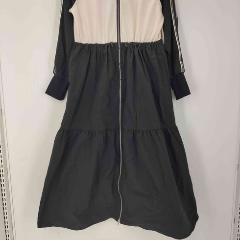 アンティカ antiqua ライン切替 ワンピース レディース L-XXL
